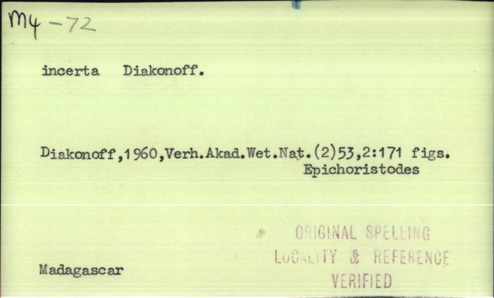 front of card